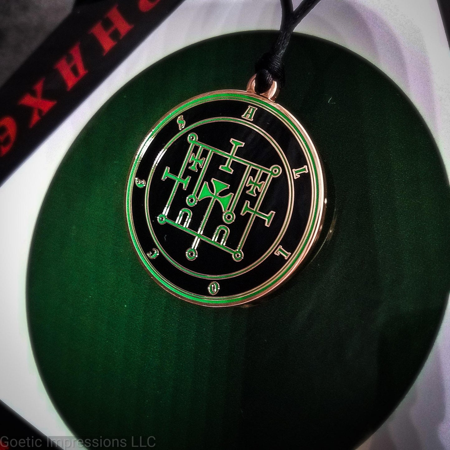 Alloces sigil medallion.