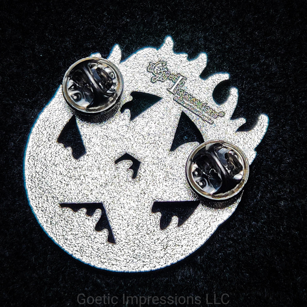 Flaming Pentagram Enamel Pin