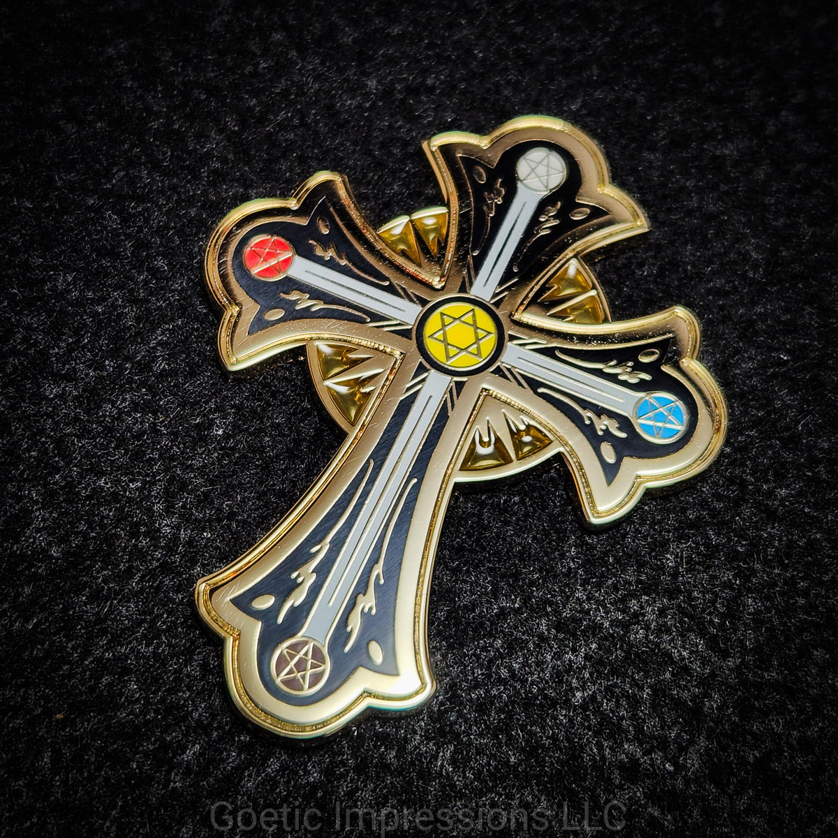 Kabbalistic Cross Enamel Pin