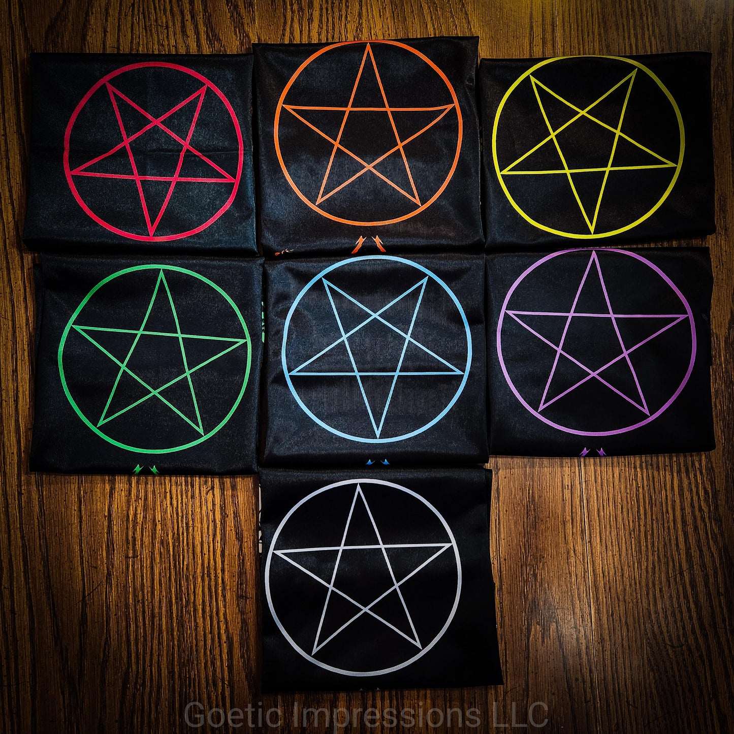 Grey Pentagram Altar Cloth