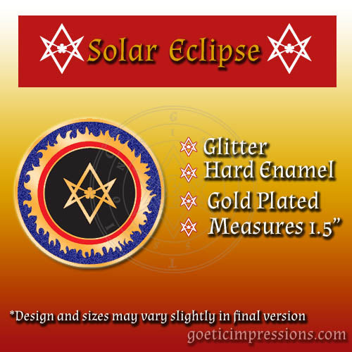 Thelemic Solar Eclipse Enamel Pin