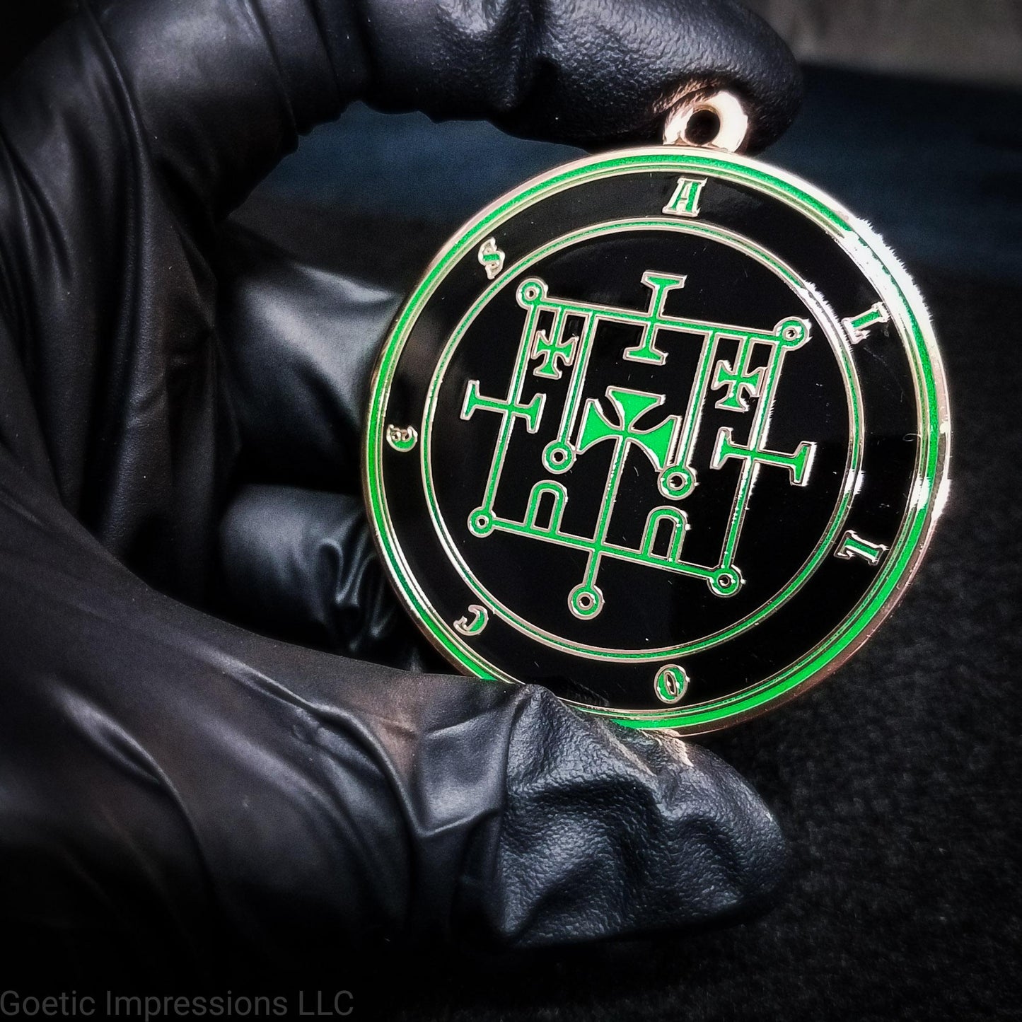 Alloces sigil medallion.