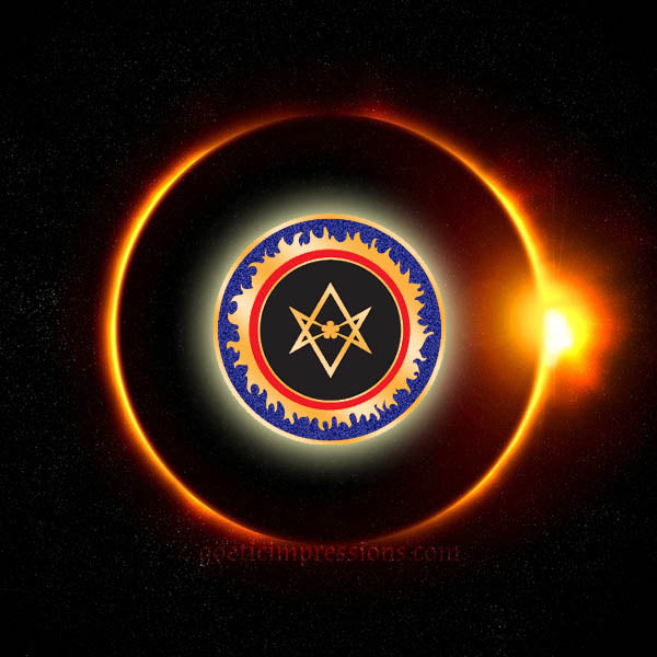 Thelemic Solar Eclipse Enamel Pin