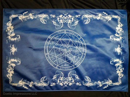 7 Planetary Arch Angel Altar Cloth with Astrological and Heptameron Sigils