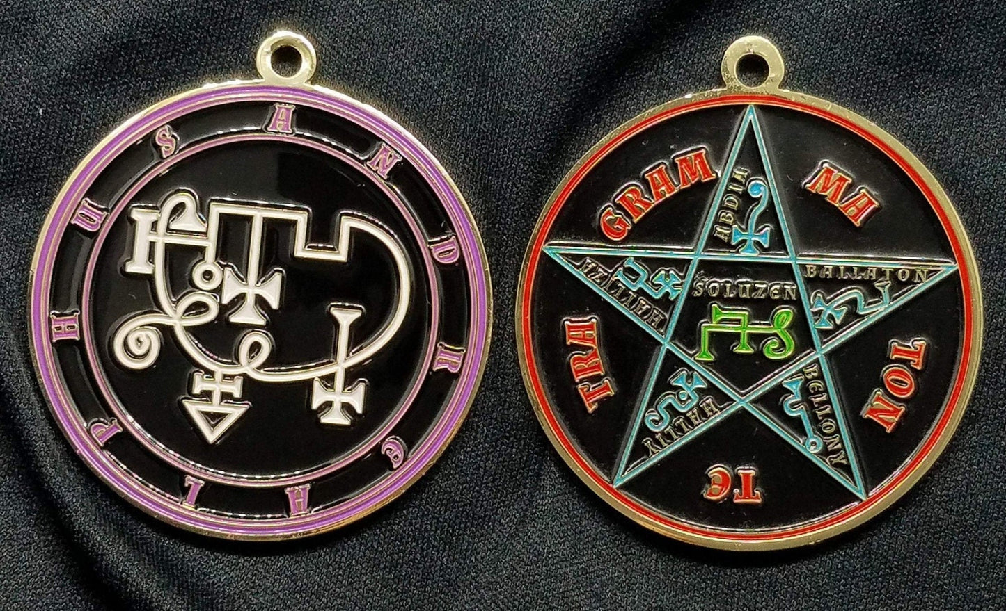 Andrealphus amulet with pentagram of solomon on reverse side