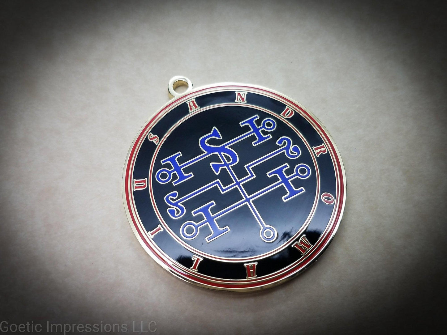 Andromalius sigil talisman with pentacle of solomon on reverse side