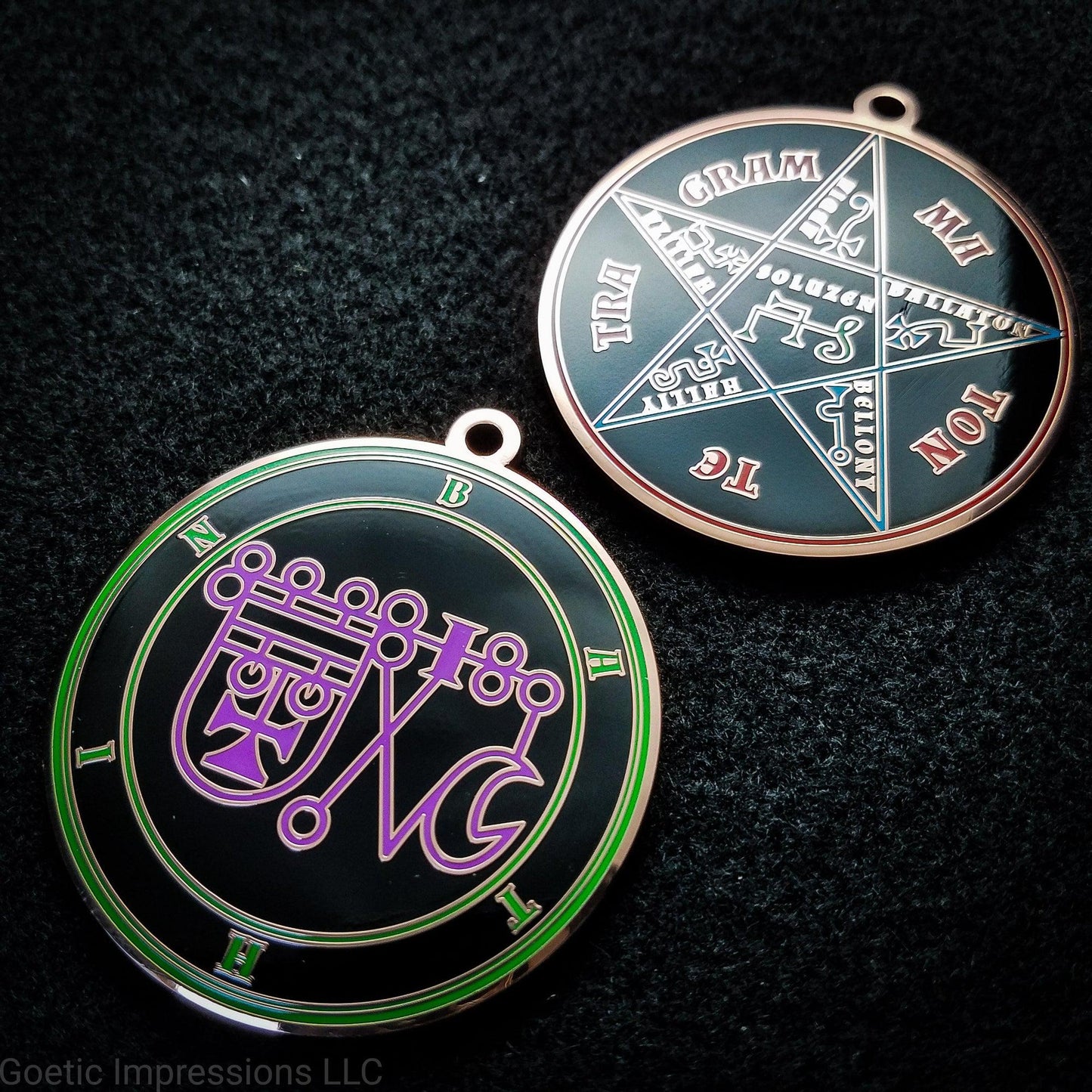 Ars goetia Bathin seal with the Pentacle of Solomon on the reverse side