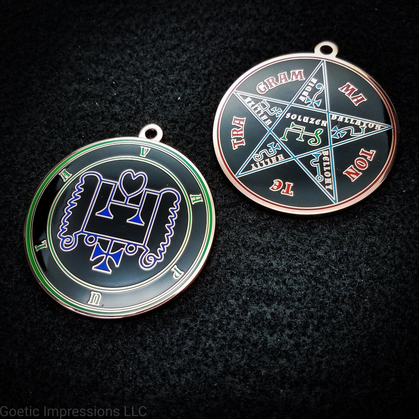 Ars goetia Vapula seal with the Pentacle of Solomon on the reverse side