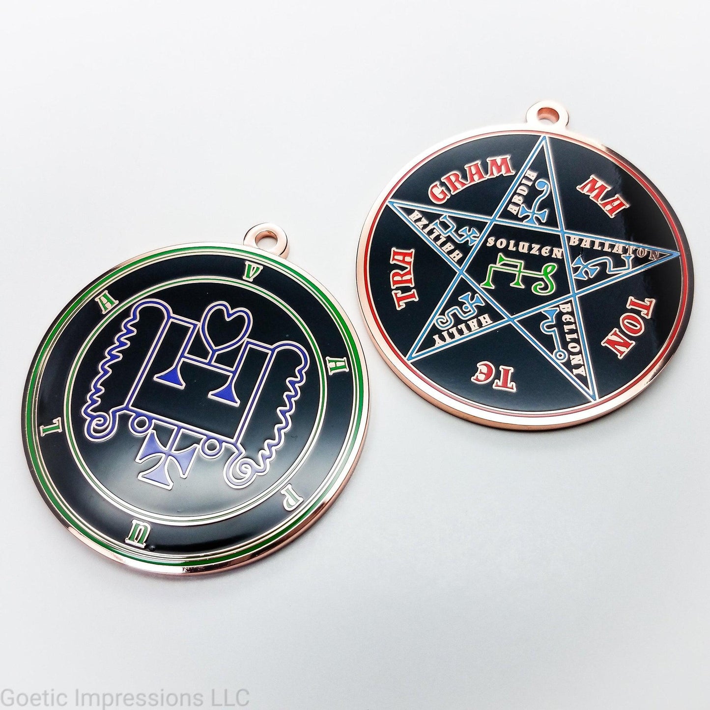 Ars goetia Vapula seal with the Pentacle of Solomon on the reverse side
