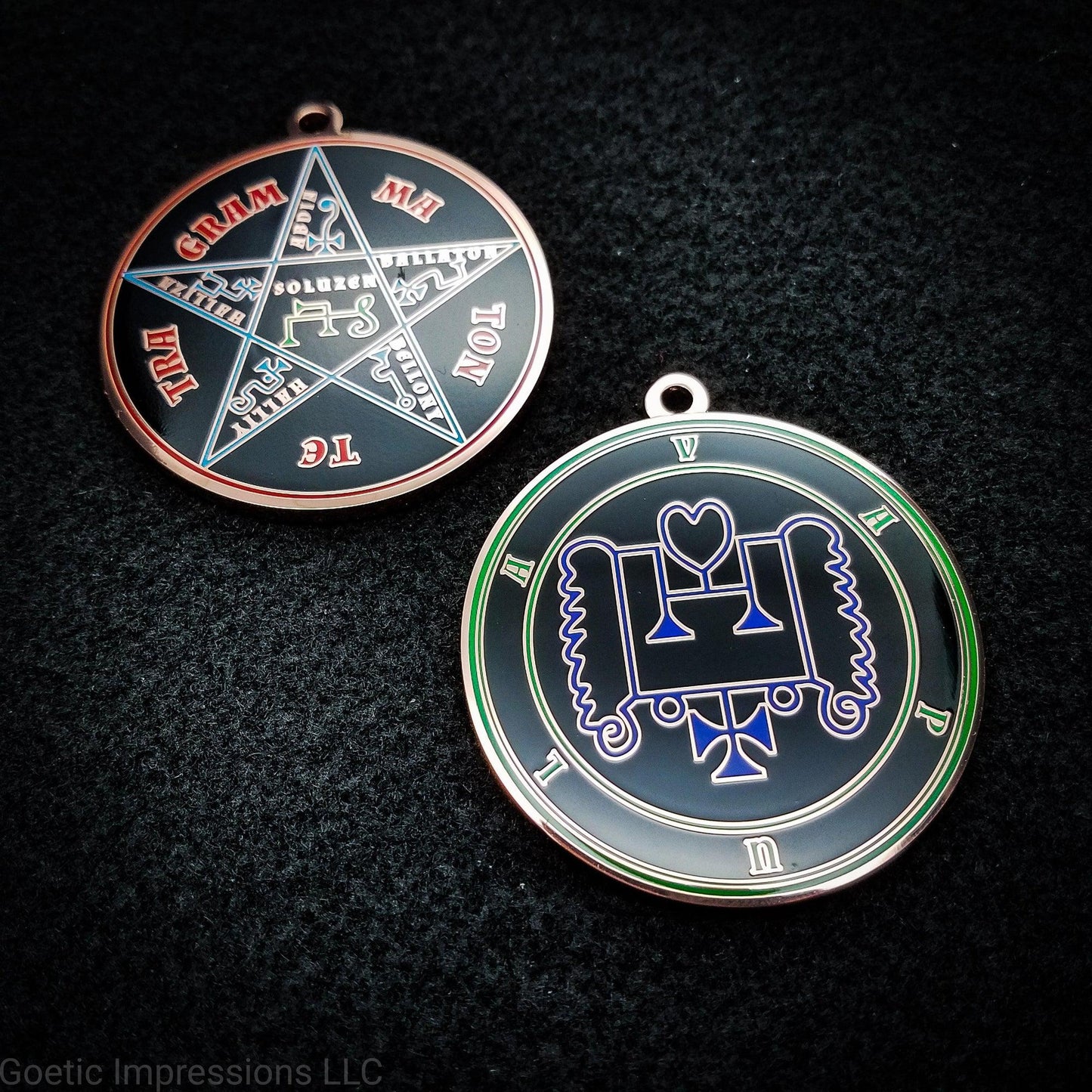 Ars goetia Vapula seal with the Pentacle of Solomon on the reverse side