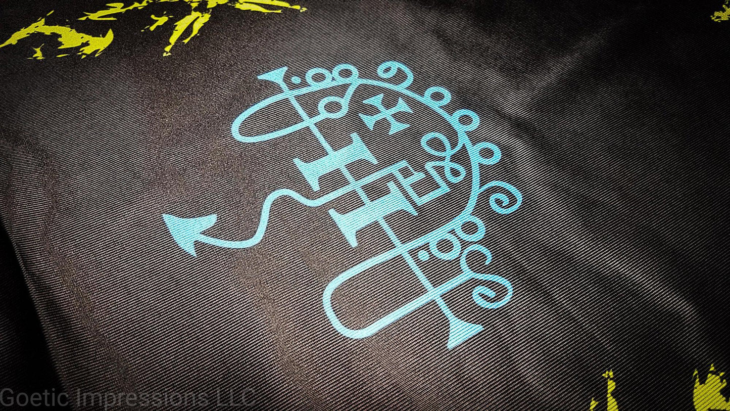 Lesser Key of Solomon: Ars Goetia Asmoday Sigil Altar Cloth