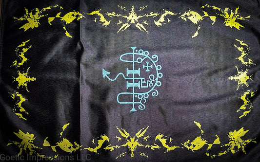 Lesser Key of Solomon: Ars Goetia Asmoday Sigil Altar Cloth