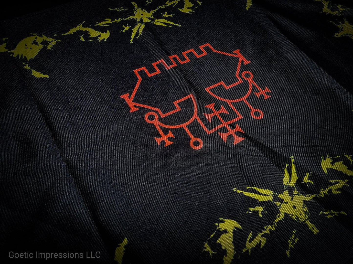 Yellow and Orange Belial Altar Cloth