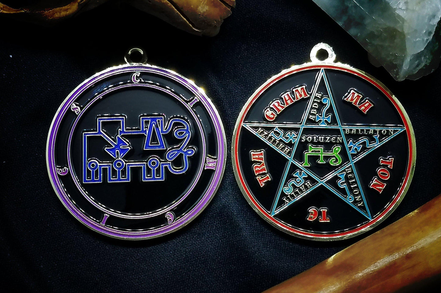 Cimies Seal Pendant with Pentacle of Solomon on reverse side