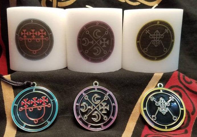 Ars Goetia custom white demon seal candles