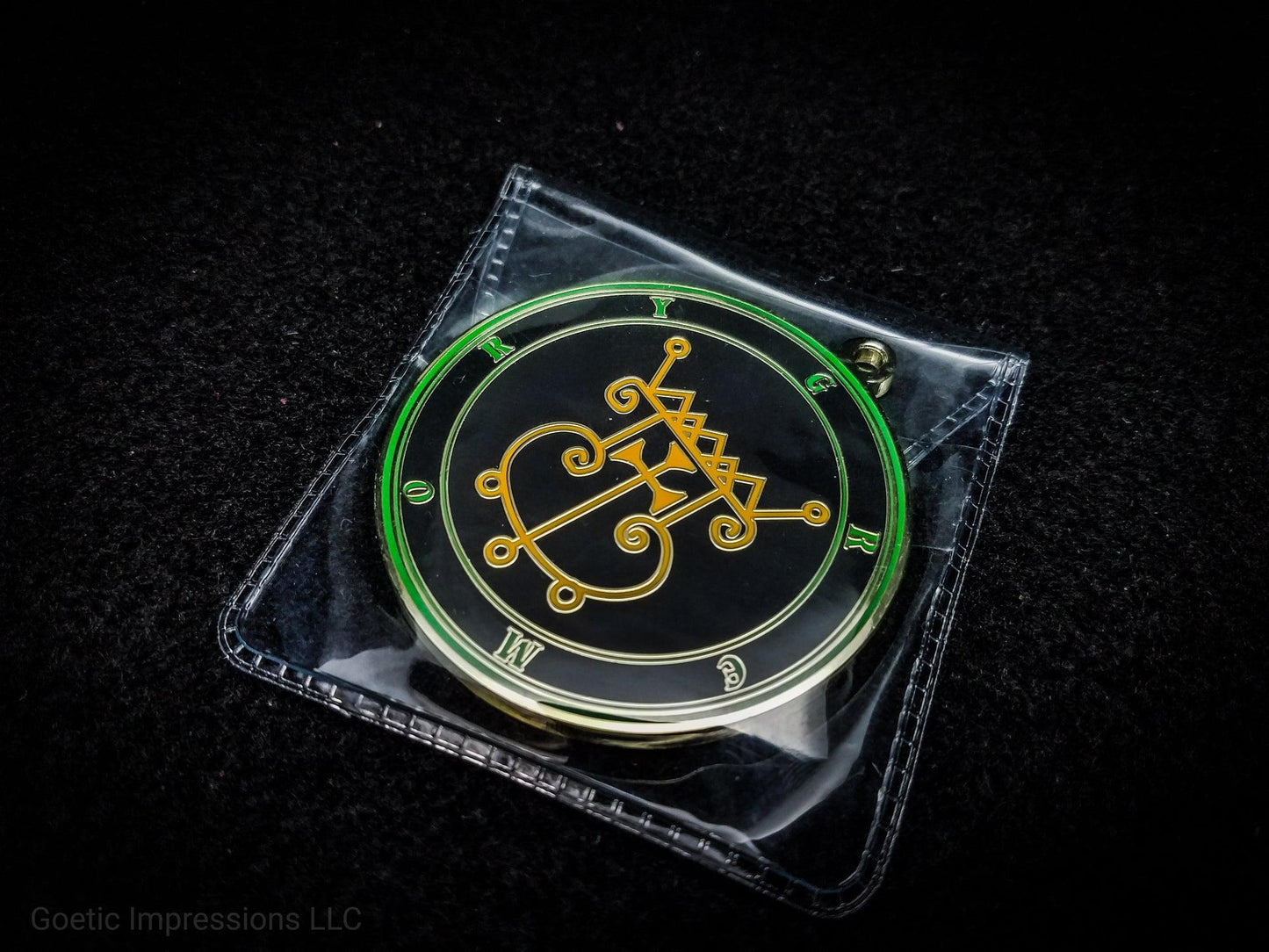 Adept brass Gremory seal pendant