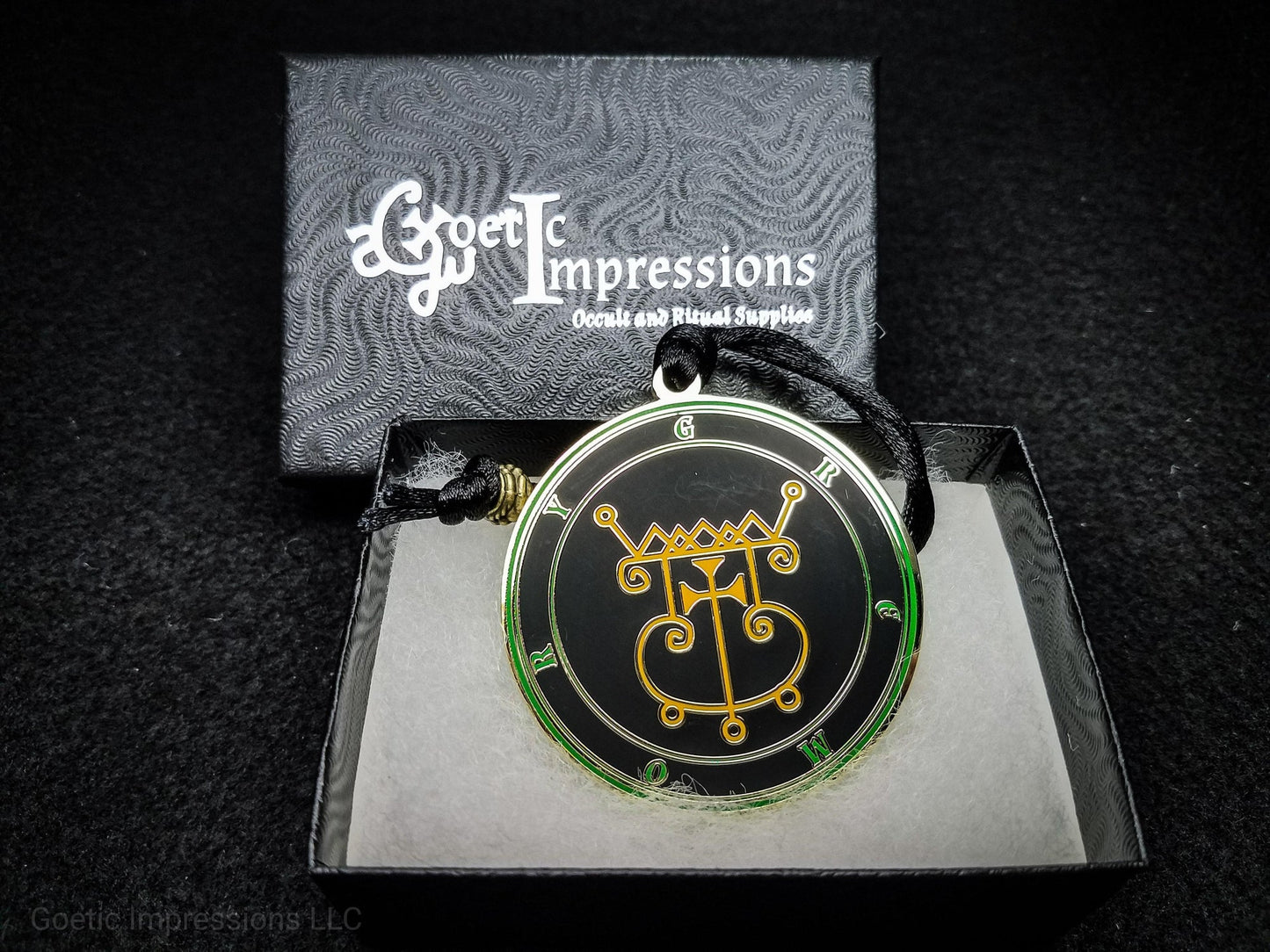 Magus Gremory seal pendant in brass