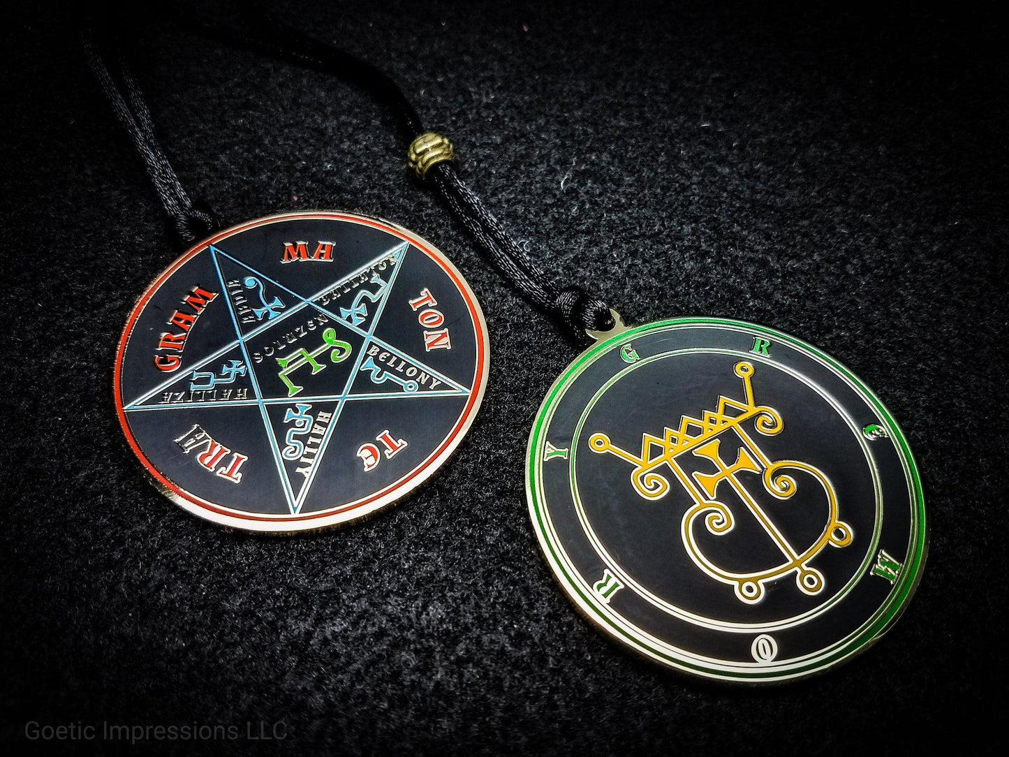 Seal of Gremory sigil talisman with Pentacle of Solomon on reverse side