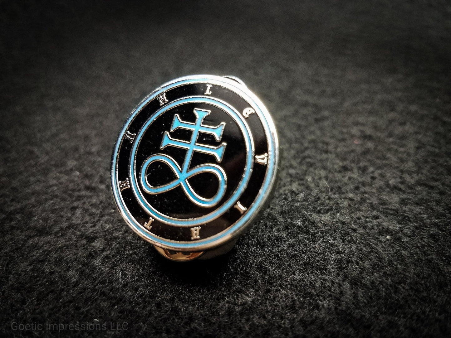 Blue Leviathan hard enamel pin