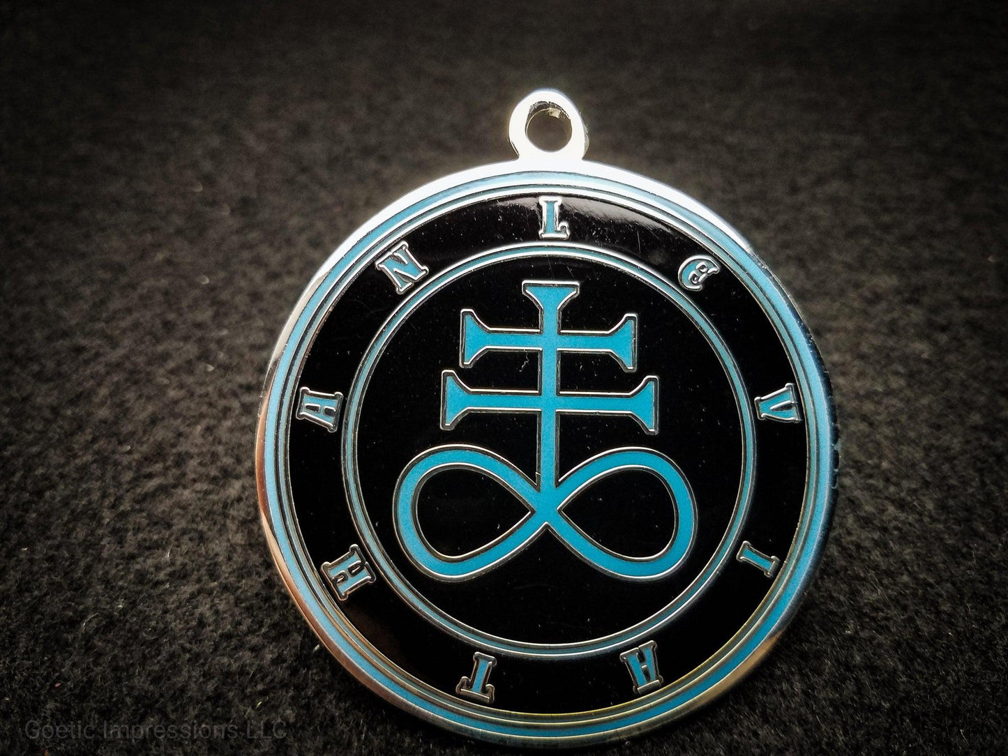 Black and Blue Leviathan Sigil Talisman