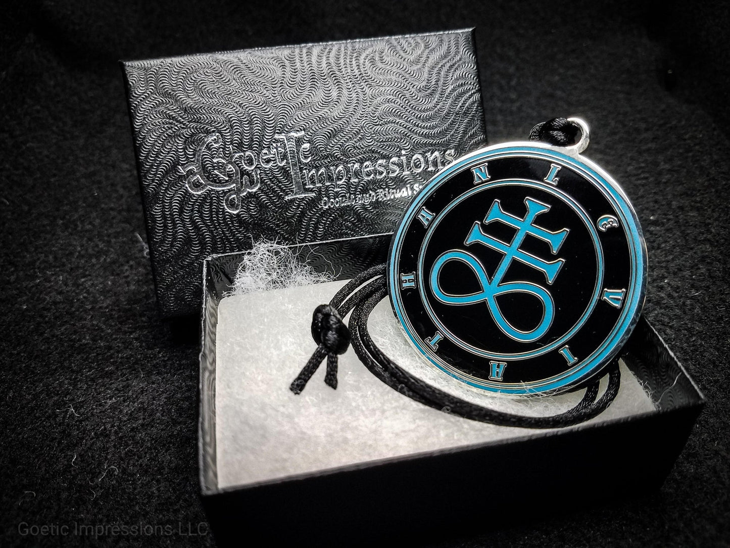Magus Black and Blue Leviathan sigil pendant