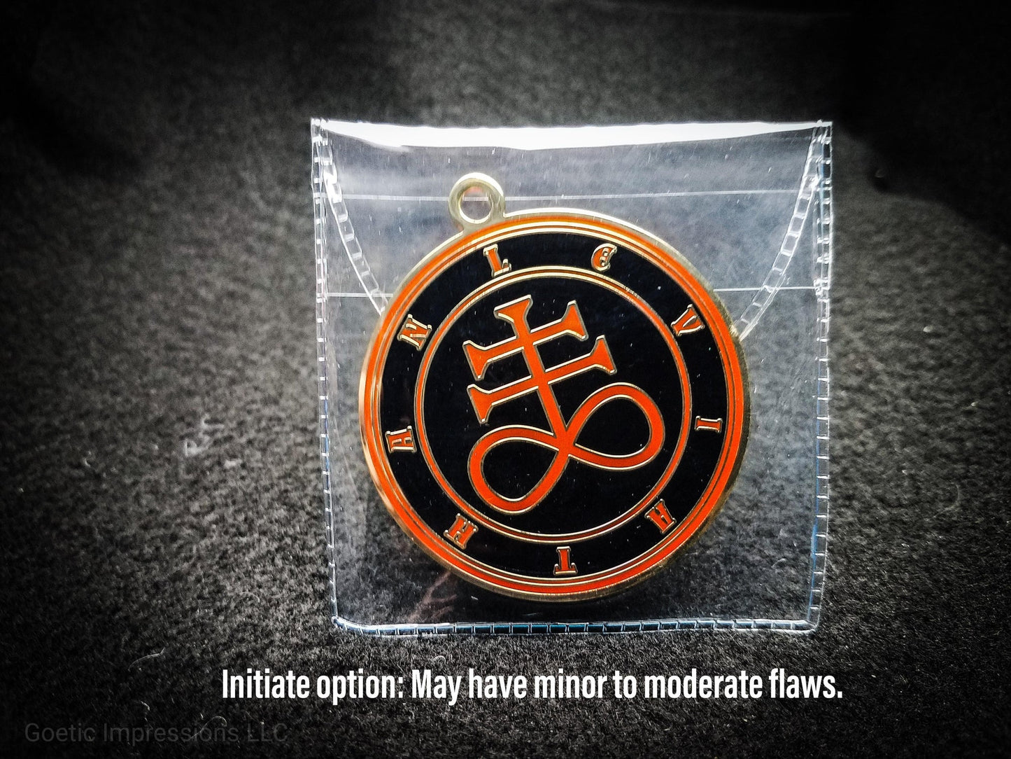 Initiate Black and Red Leviathan Seal pendant