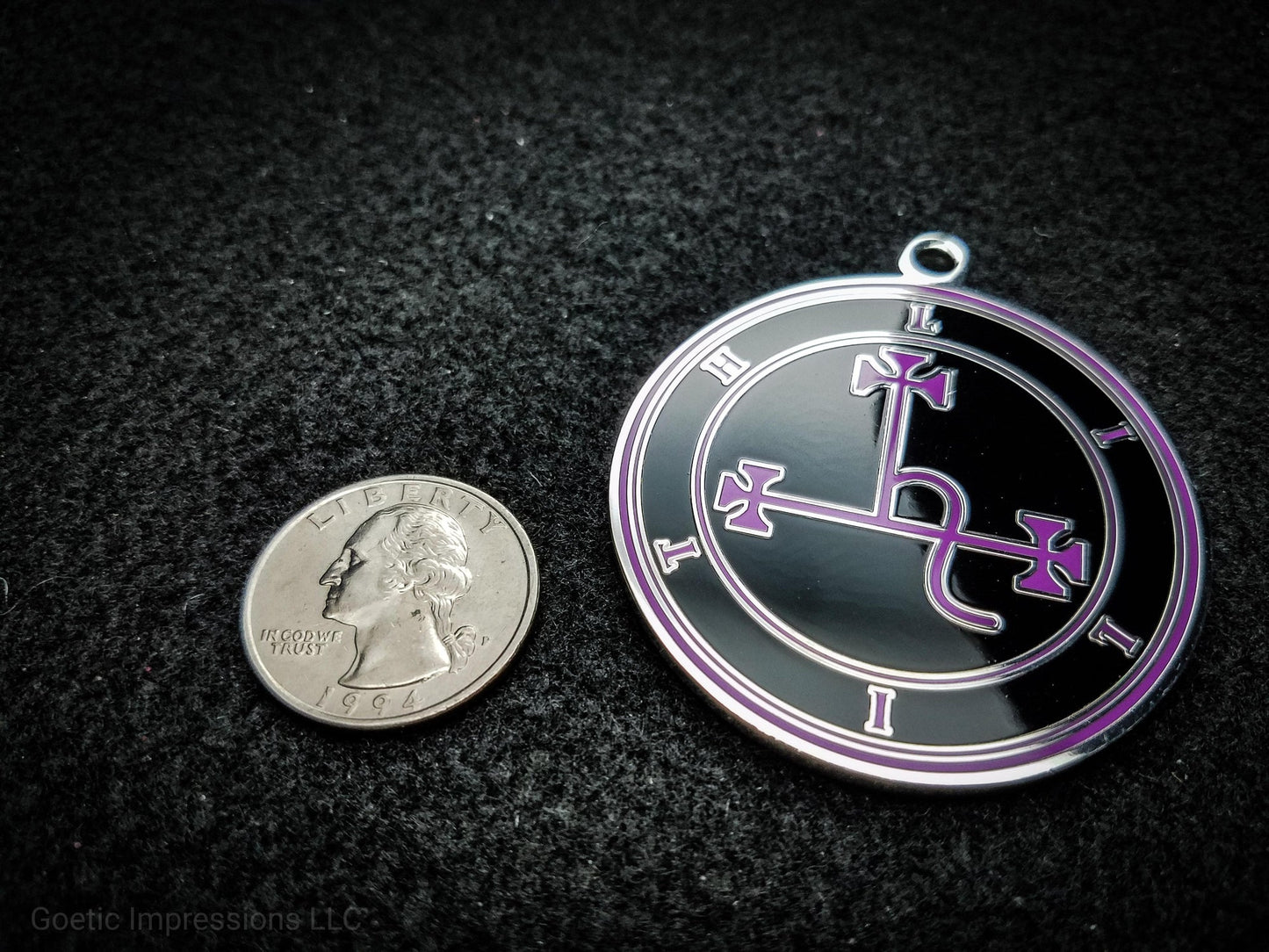 Black and Purple Lilith seal pendant