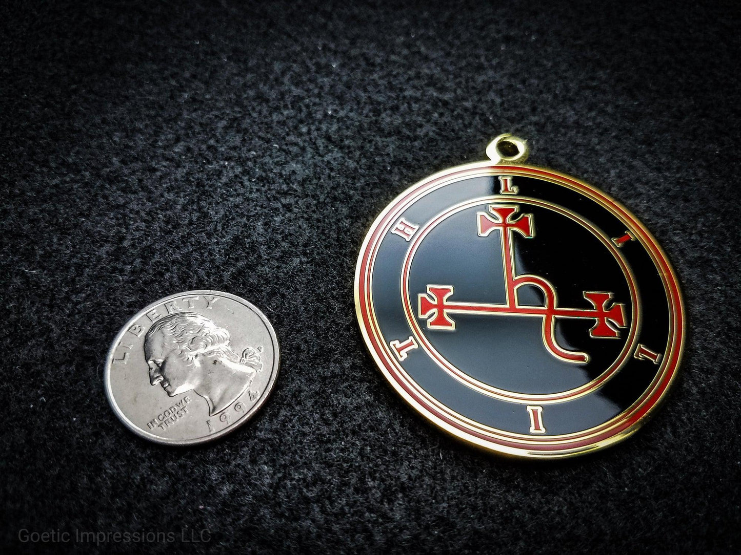 Black and Red lilith sigil talisman
