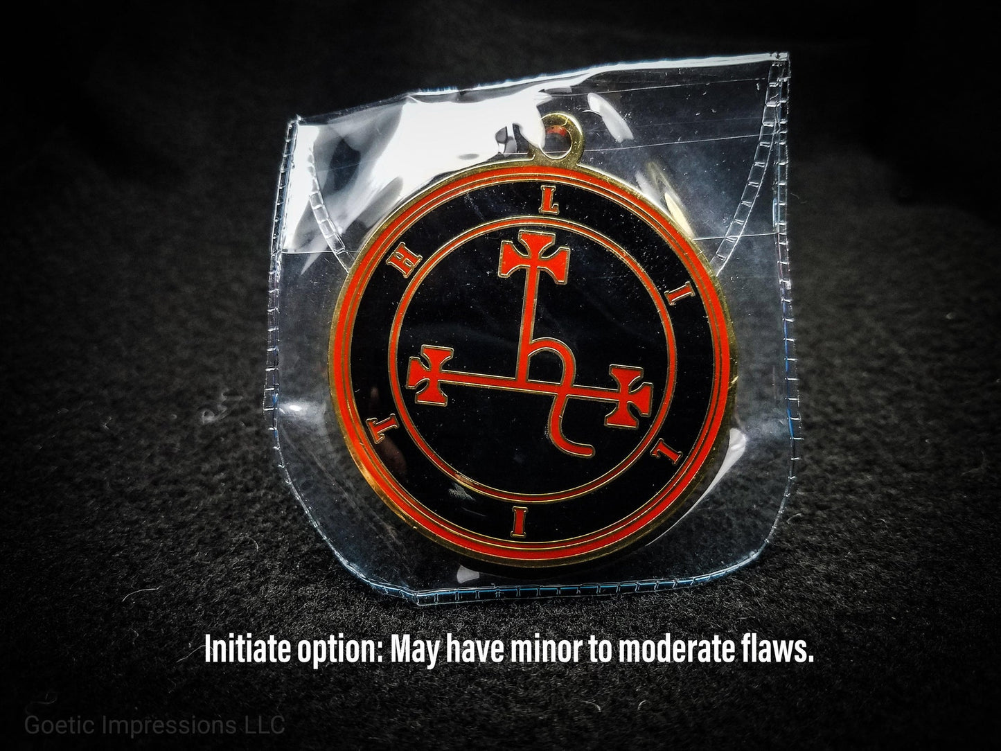 Initiate Red and Gold Lilith seal pendant