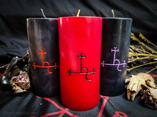 Lilith sigil pillar candles