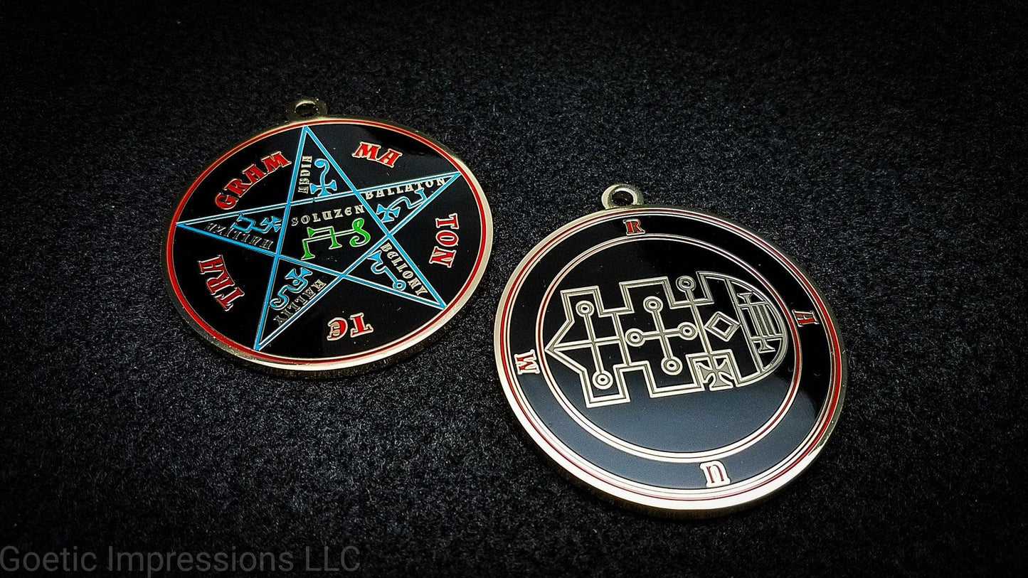 Raum seal medallion with pentacle of solomon on reverse side