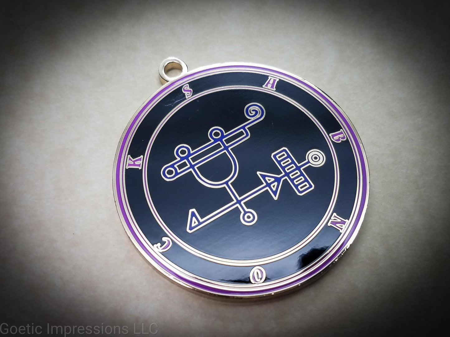 Brass Sabnock seal medallion