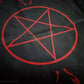 Black and Red Pentacle altar cloth