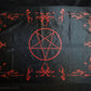 Black and Red Pentagram altar cloth