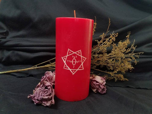 Star of Babalon Pillar Candle