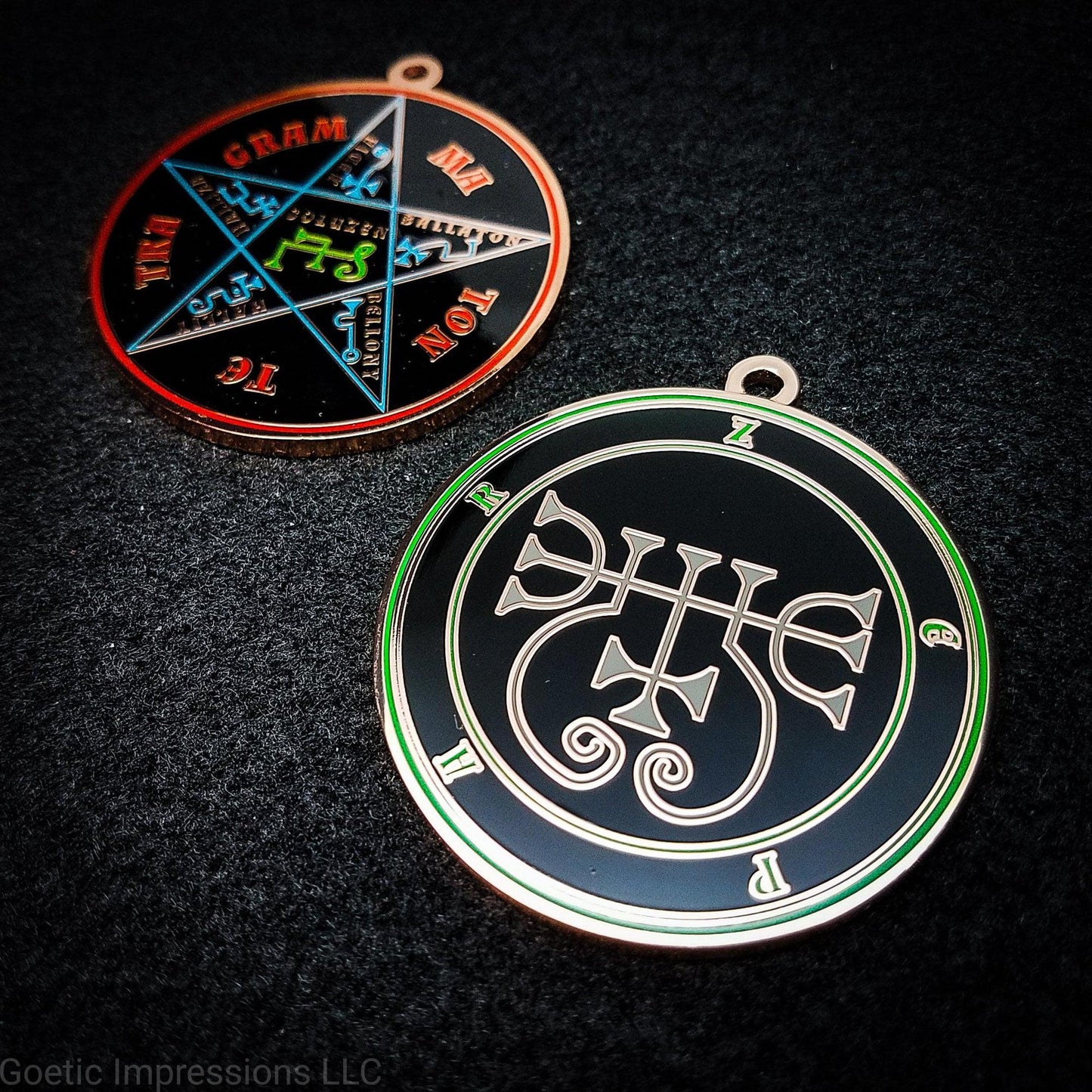 Zepar sigil pendant with pentacle of solomon on reverse side
