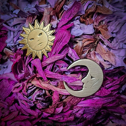 Sun and Moon Enamel Pin
