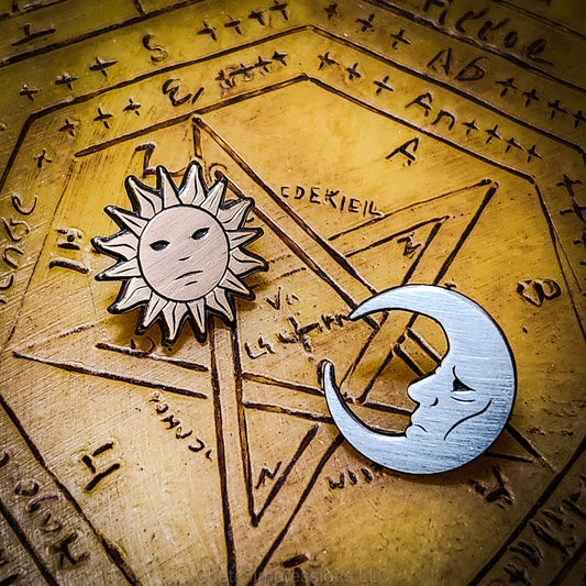 Sun and Moon Enamel Pin