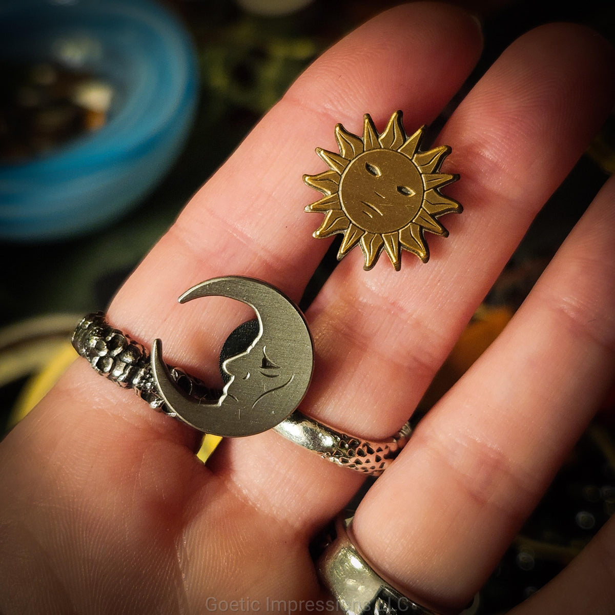 Sun and Moon Enamel Pin