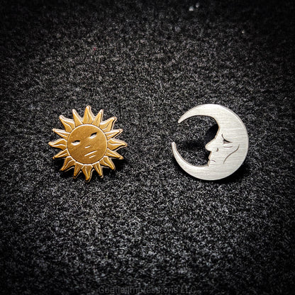 Sun and Moon Enamel Pin