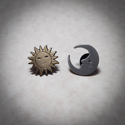 Sun and Moon Enamel Pin