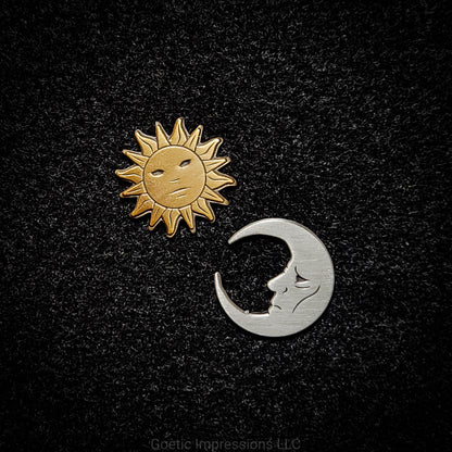 Sun and Moon Enamel Pin