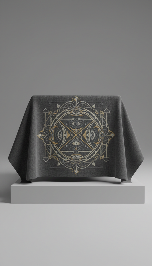 Embroidered Altar Cloth With Mystical Sigil
