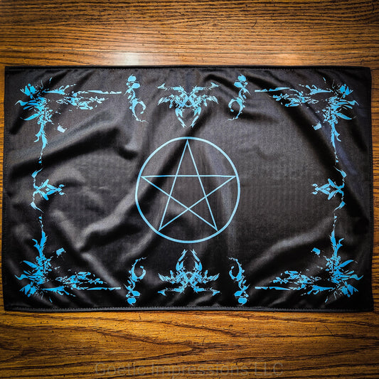 Blue Pentagram Altar Cloth