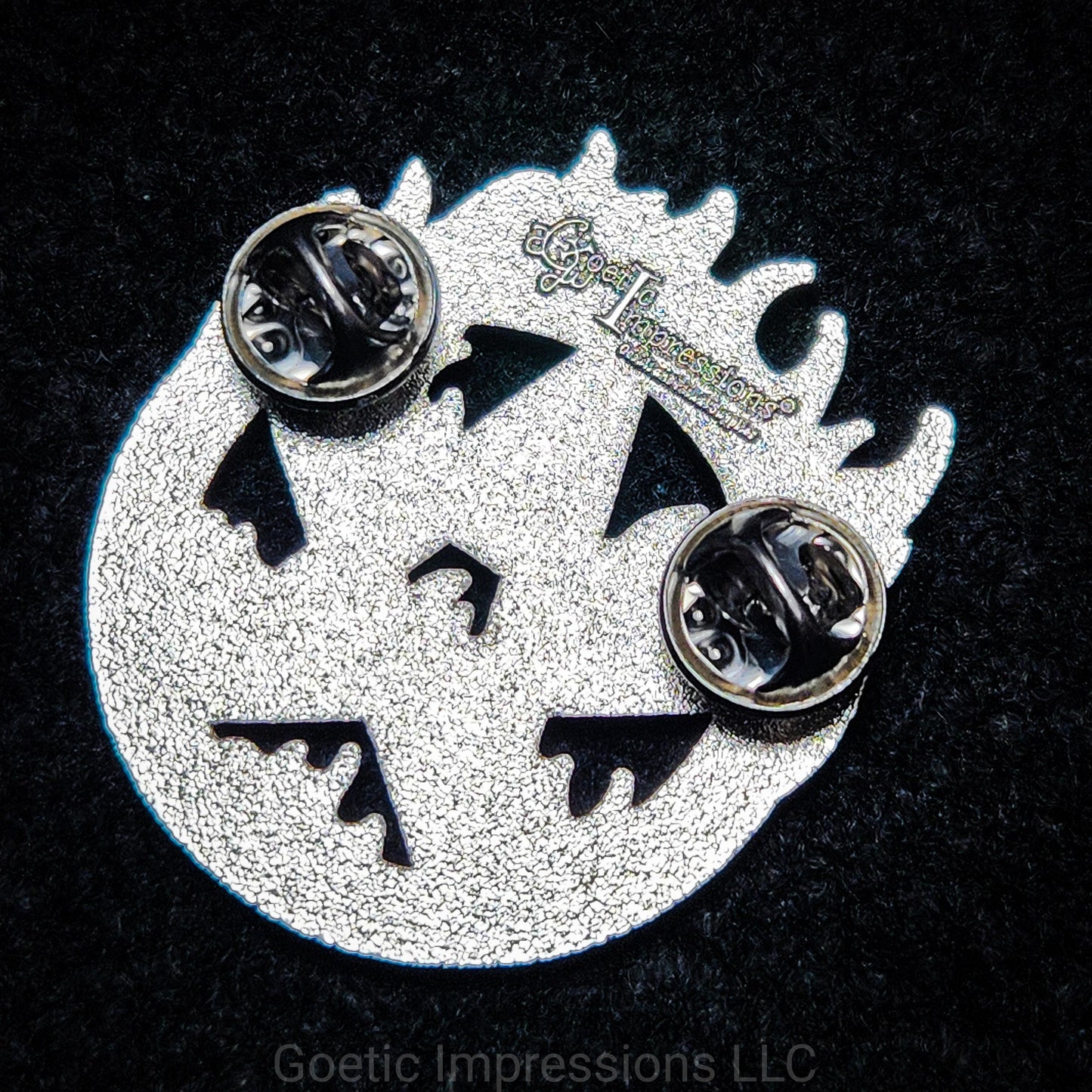 Flaming Pentagram Enamel Pin