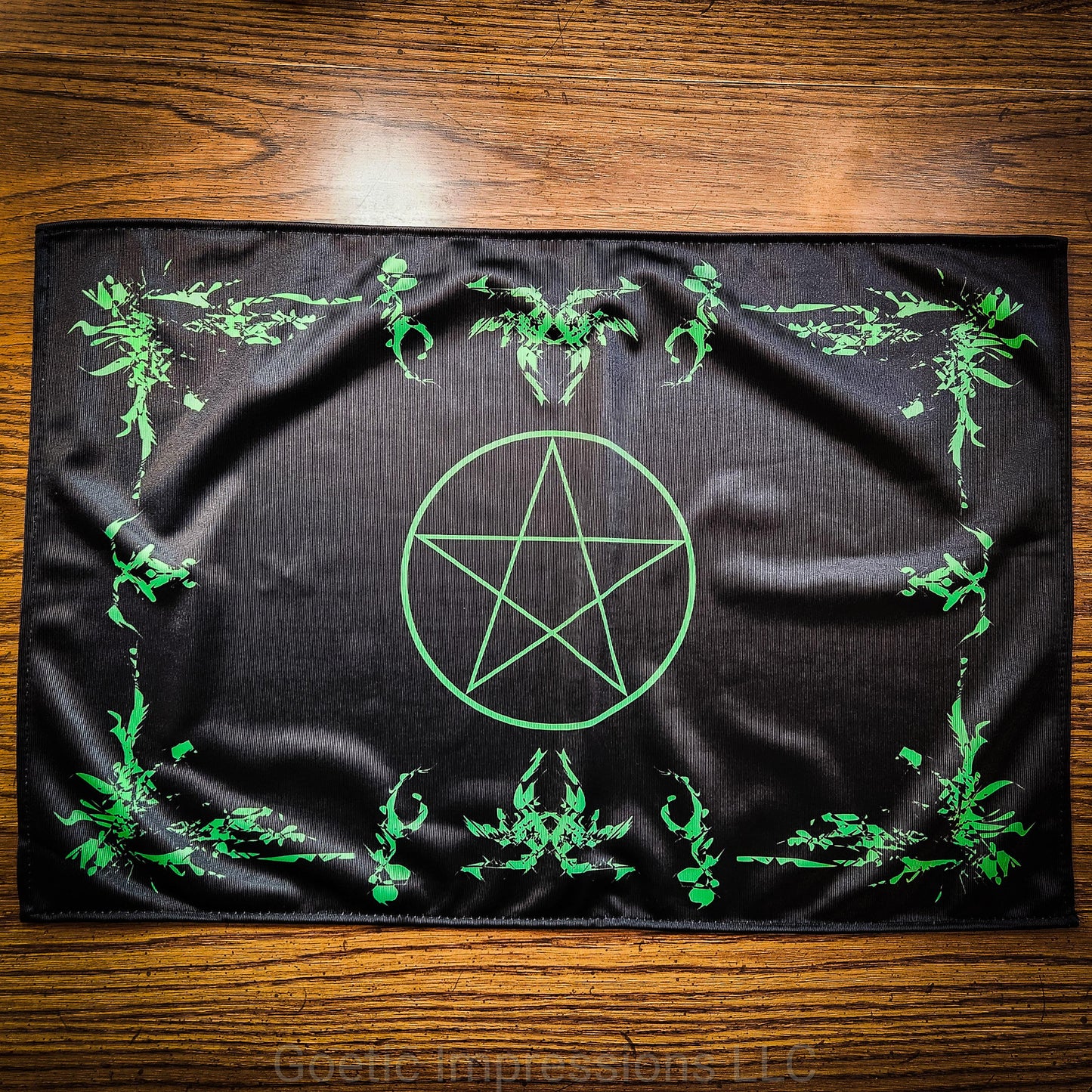 Green Pentagram Altar Cloth