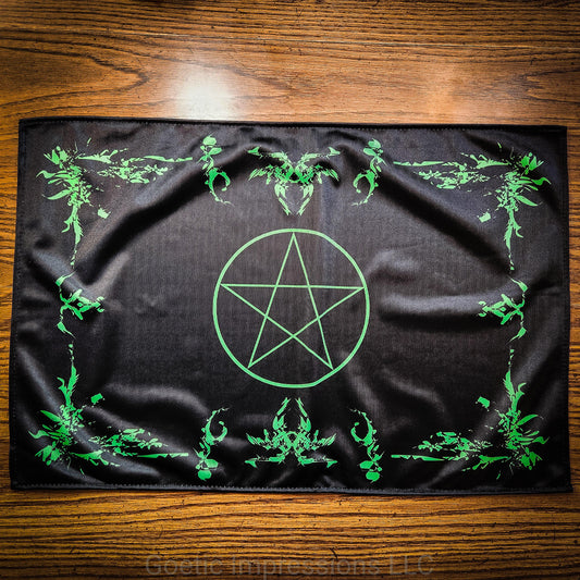 Green Pentagram Altar Cloth
