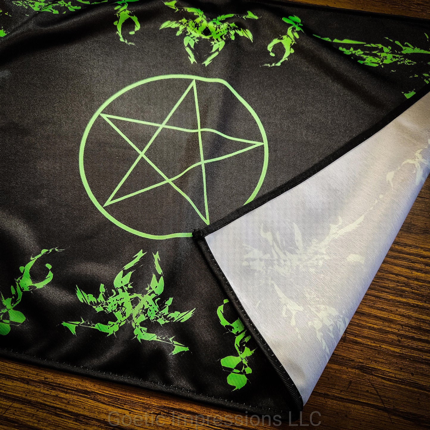 Green Pentagram Altar Cloth