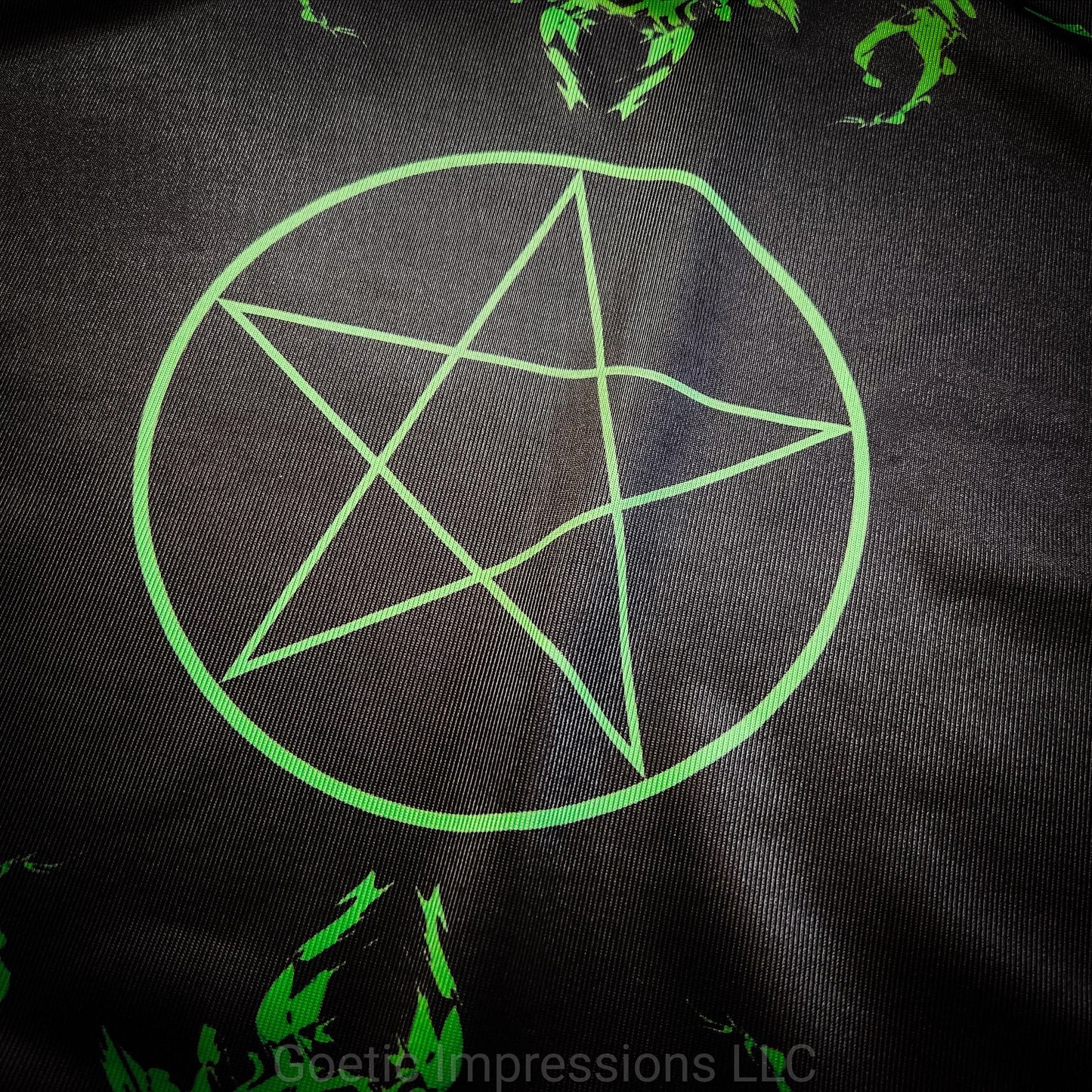 Green Pentagram Altar Cloth
