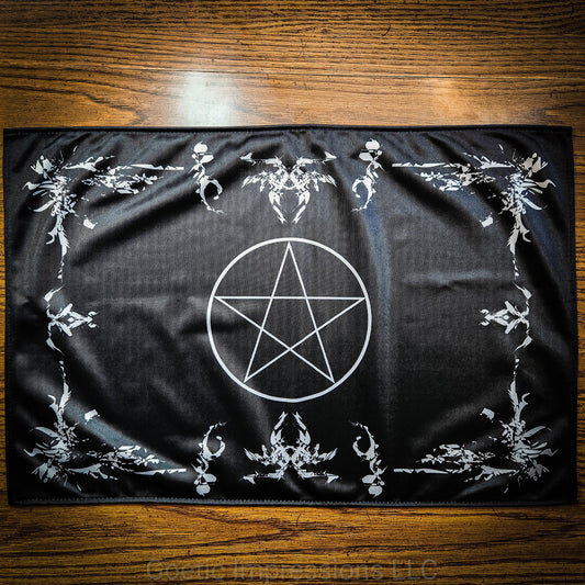 Grey Pentagram Altar Cloth